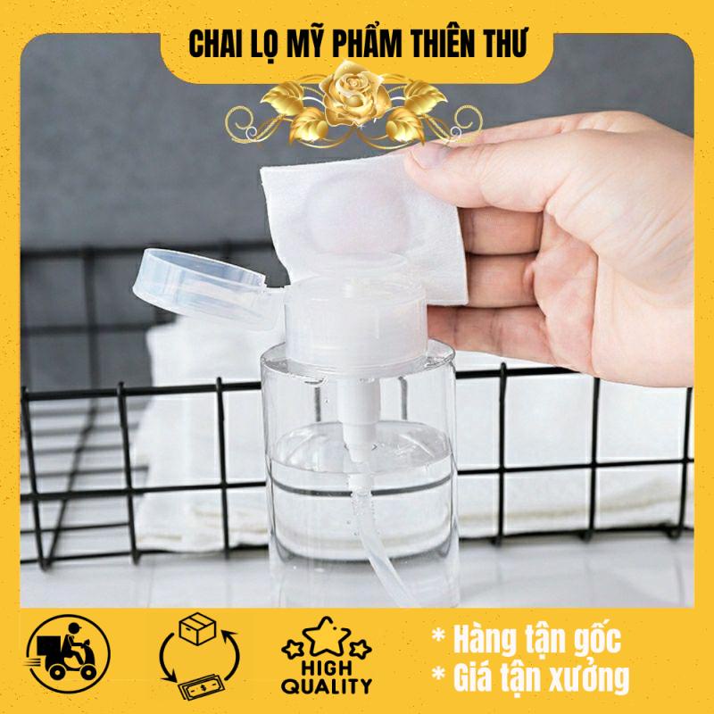 Chai lọ chiết mỹ phẩm toner có nút nhấn tiện lợi 200ml - lọ chiết tẩy trang