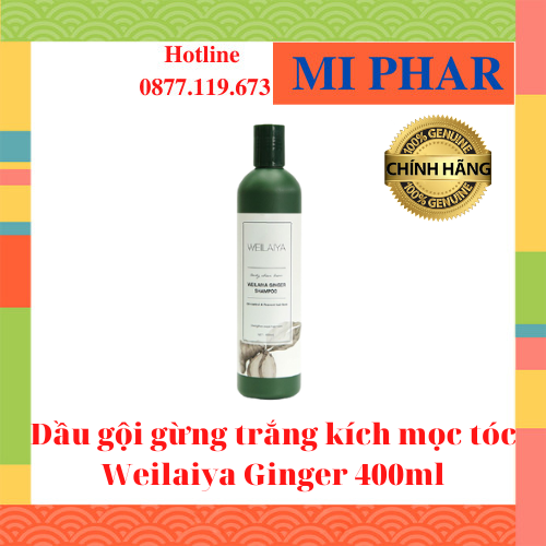 [HCM]Dầu gội gừng trắng ngăn rụng và kích mọc tóc Weilaiya Ginger Shampoo 400ml- MI002