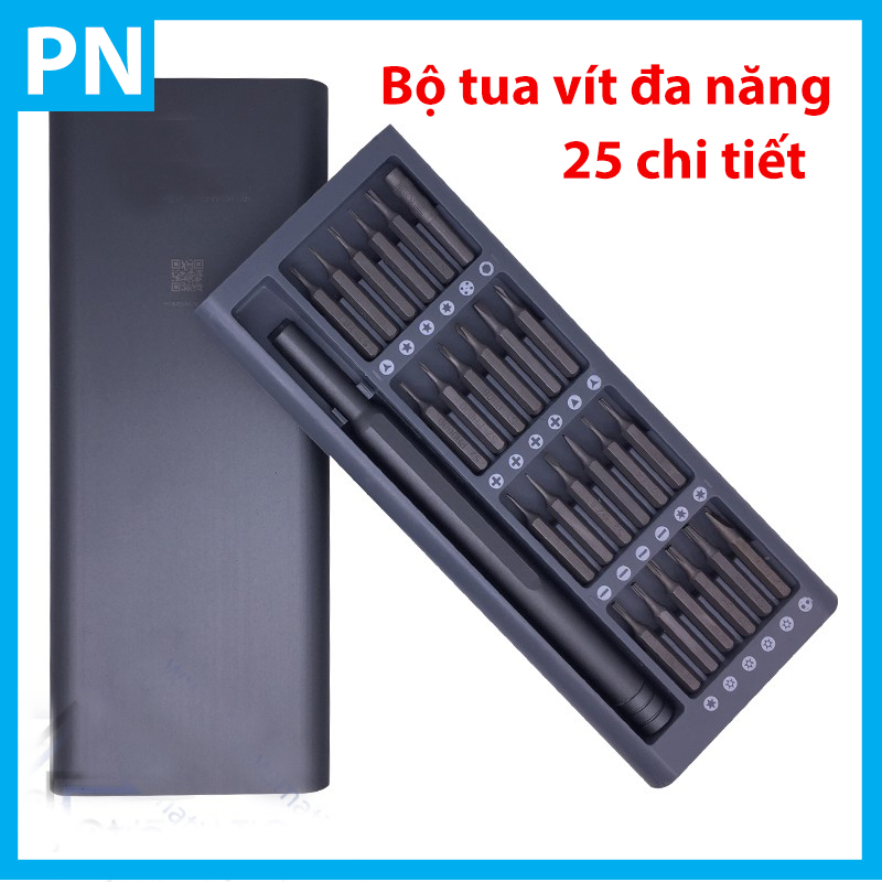 Bộ tua vít đa năng 25 chi tiết hộp nhôm cao cấp | Bộ tuốc nơ vít sửa chữa điện thoại, máy tính, laptop