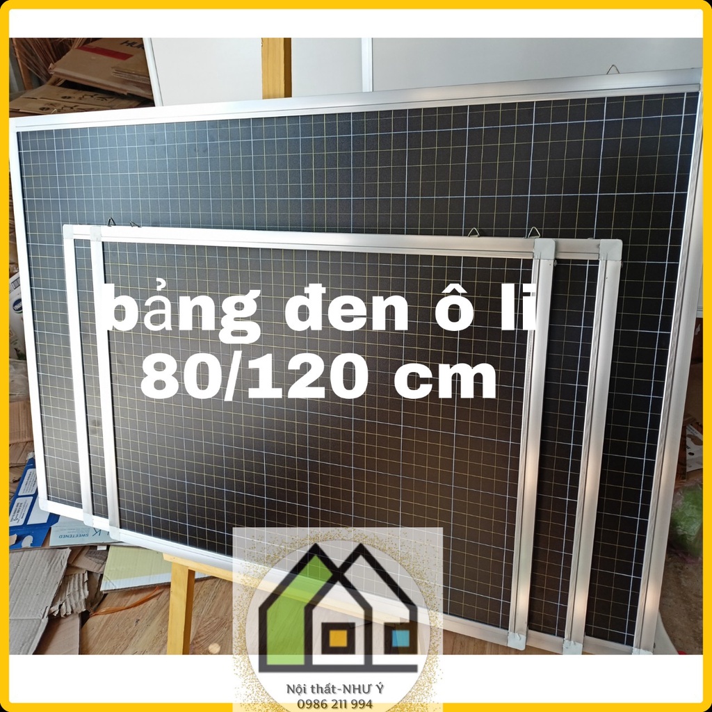 Bảng đen kẻ ôli 80/120cm dùng tập viết tặng hộp phấn giá rẻ