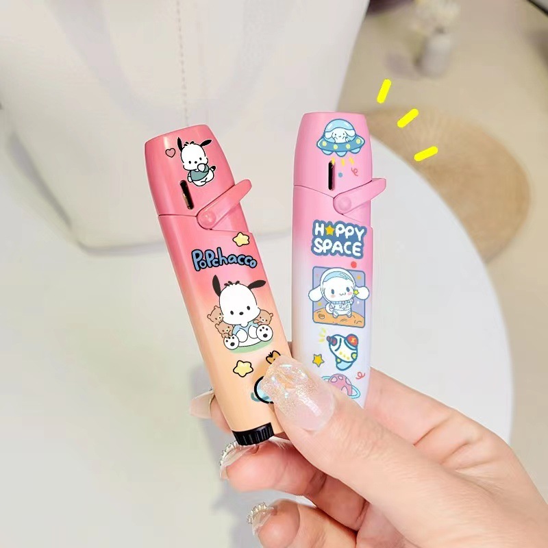 Bật lửa hoạt hình dễ thương ngọn lửa màu tím