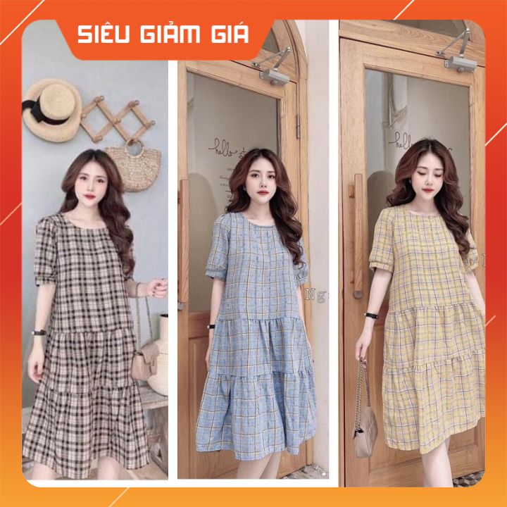 Váy bầu tiểu thư thiết kế - đầm bầu babydoll thời trang hàn quốc