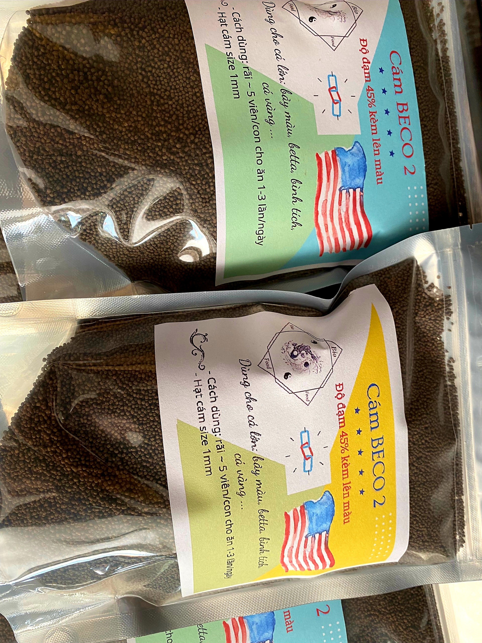 500g Cám BECO 2 NEW - Thức ăn cho cá lớn 🐠 Bio Food túi zip 500 g