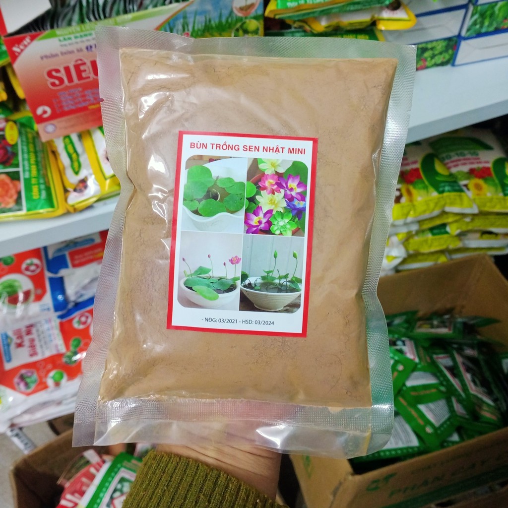 Bùn Khô Trồng Sen Mini Gói 500 Gram