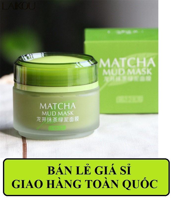 Mặt Nạ Bùn Matcha Mud Mask LaiKou Trà Xanh Giusp Mịn Da và Trắng Sáng Da Hủ 85g