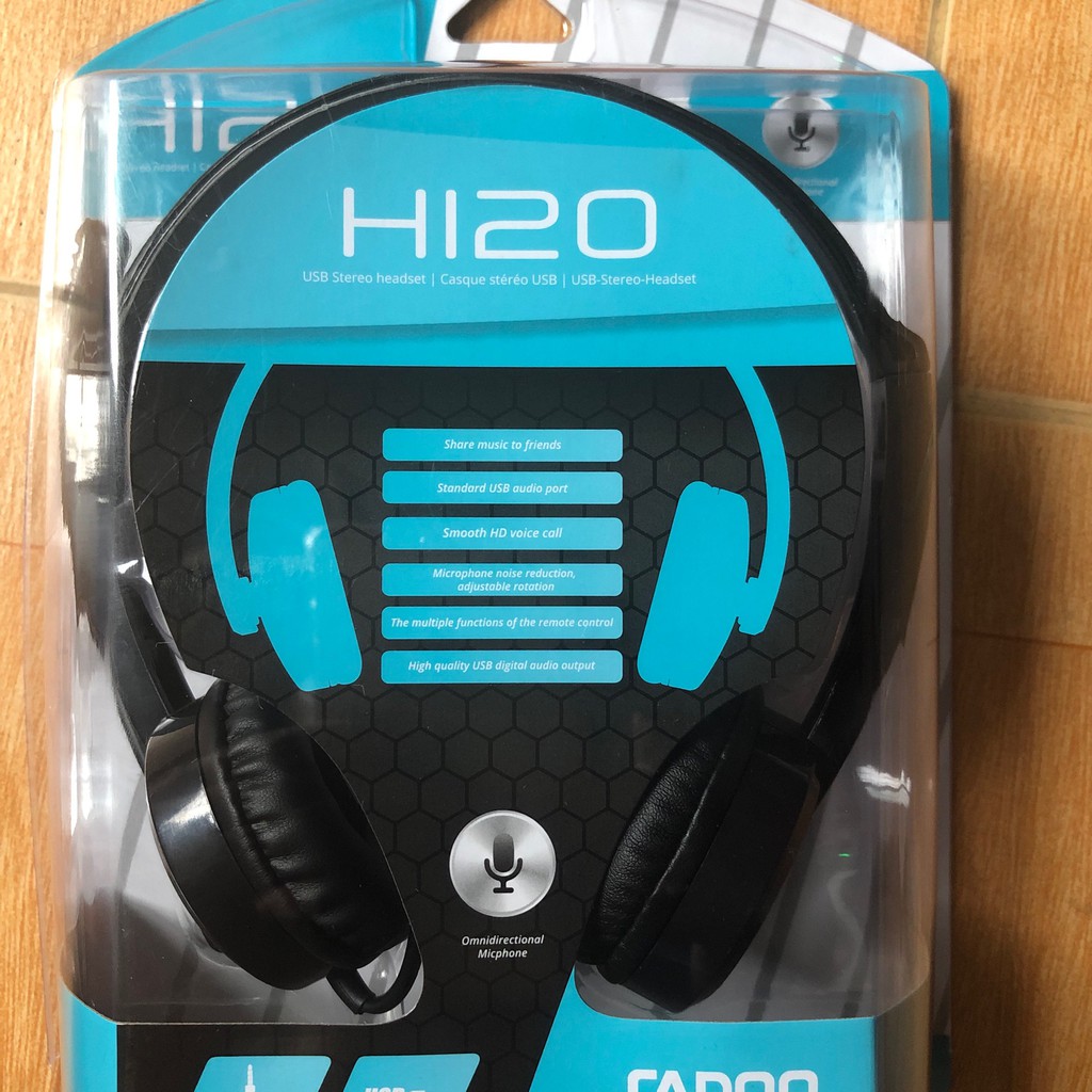Tai nghe chụp đầu Rapoo H120 - cổng cắm USB chính hãng