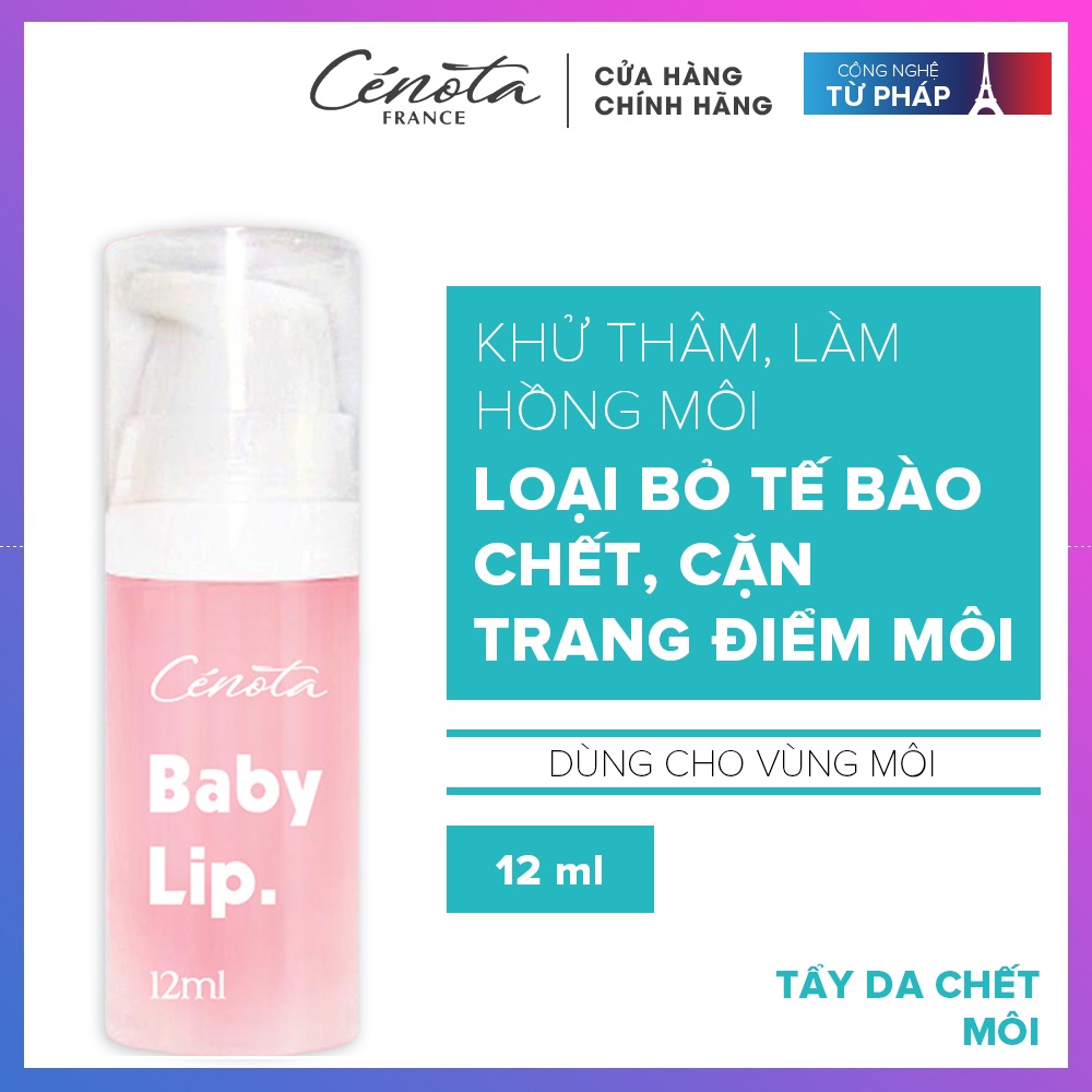 Kem khử thâm Tẩy da chết Làm hồng môi Cenota Baby Lip