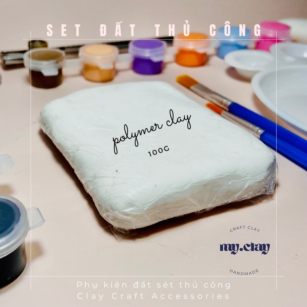 FULL BOX - Bộ đất sét nung làm quà tặng thủ công, pin cài, đồ trang trí - đất polymer clay - đất tự khô airdry clay
