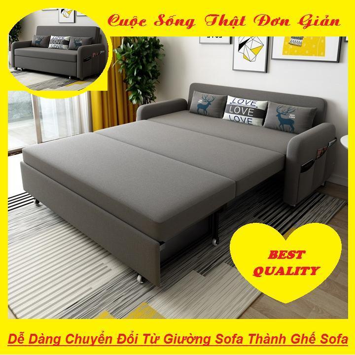 [Trả góp 0%][Có Video] Giường Sofa Gấp Gọn Kiêm Ghế Sofa - Ghế Sofa Giường Công Nghệ Châu Âu 1m92 x 1m60 - Giường Sofa Gấp Gọn Thành Ghế Giường Đa Năng