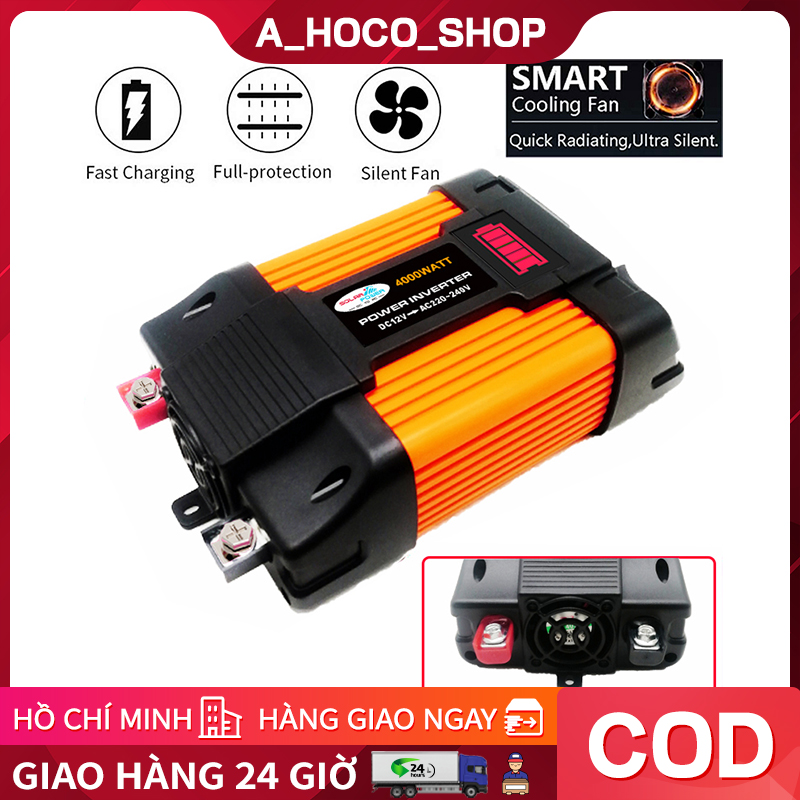 Kích điện 12v 220v 3000w,bộ chuyển đổi điện 12v sang 220v,inverter 12v to 220v,biến điện 12v ra 220v