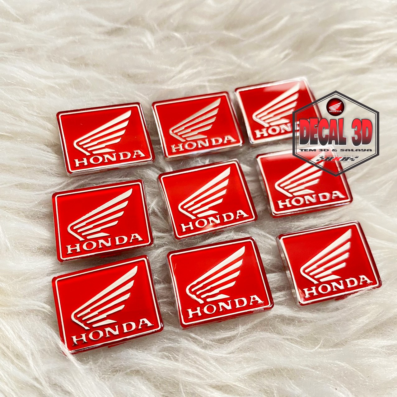 Logo vuông Honda màu đỏ dán bợ đồng hồ xe máy nổi bật cá tính