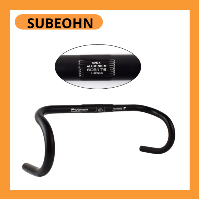 Tay lái ghi đông xe đạp lòng chảo ghi đông sừng bò cho xe Fixed Gear 25.4mm