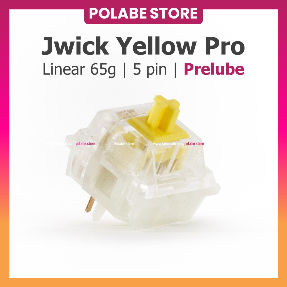 Jwick Yellow Pro JWK linear switch công tắc bàn phím cơ JWK Yellơ Pro switch - Polabe Store