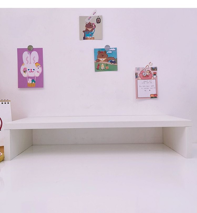 [HCM]Kệ Gỗ Để Bàn Màu Trắng Đơn Giản