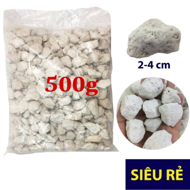 Đá Lông vũ, Nham thạch trắng vật liệu lọc nước ( Túi 500g )