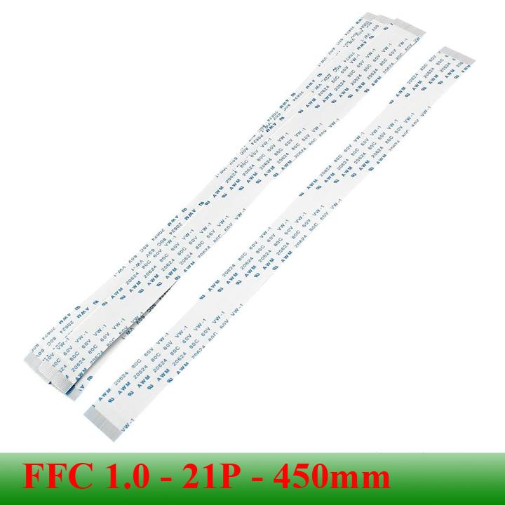 Cable FFC 1.0mm 21 pin dài 450mm AWM 20264