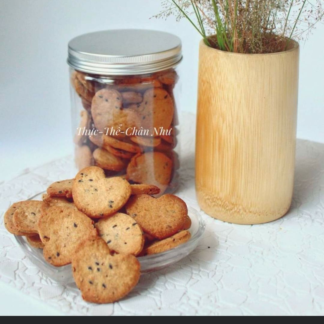 Bánh nướng gạo lứt hình tim 400gr