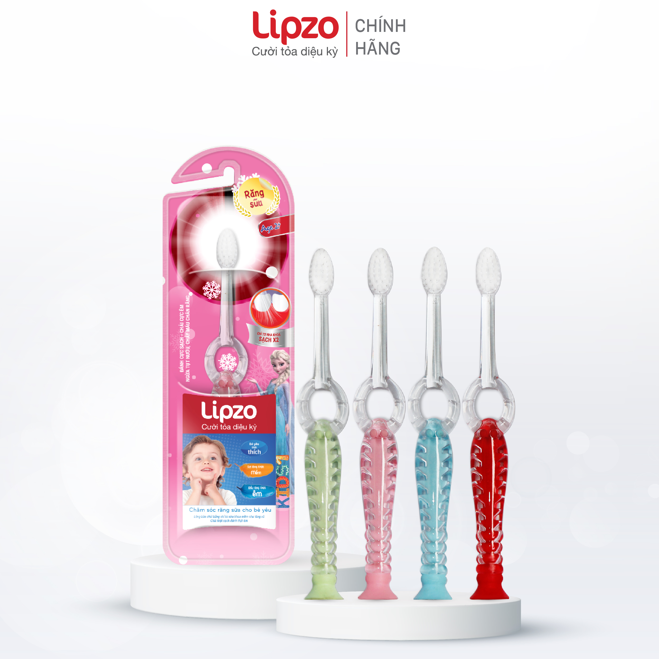 [Combo 2] Bàn Chải Đánh Răng Lipzo Kids S1 Lông Chỉ Tơ Nha Khoa Kháng Khuẩn Mềm Mảnh Dành Cho Bé Từ 1 Tuổi Trở Lên