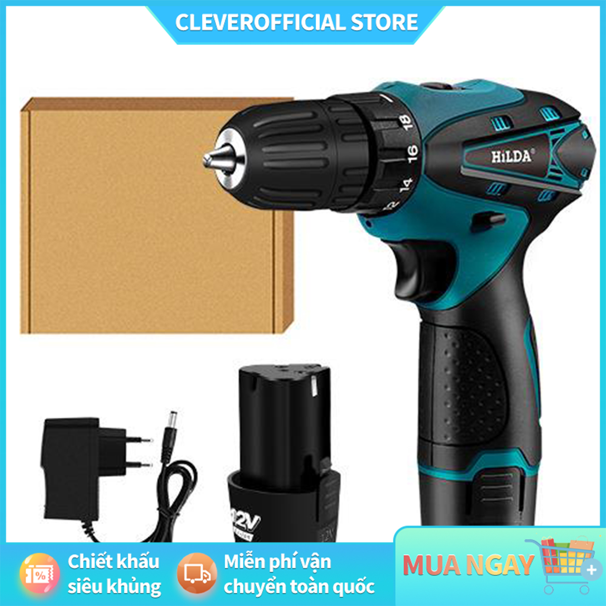 ⚡Miễn Phí Vận Chuyển⚡Máy Khoan Pin Makita 12V Bản Mới - Lõi Đồng 100% - Có đảo chiều - Máy khoan pin 12v giá rẻ - Máy bắn vít, Máy khoan cầm tay pin , máy bắt vít, máy khoan mini