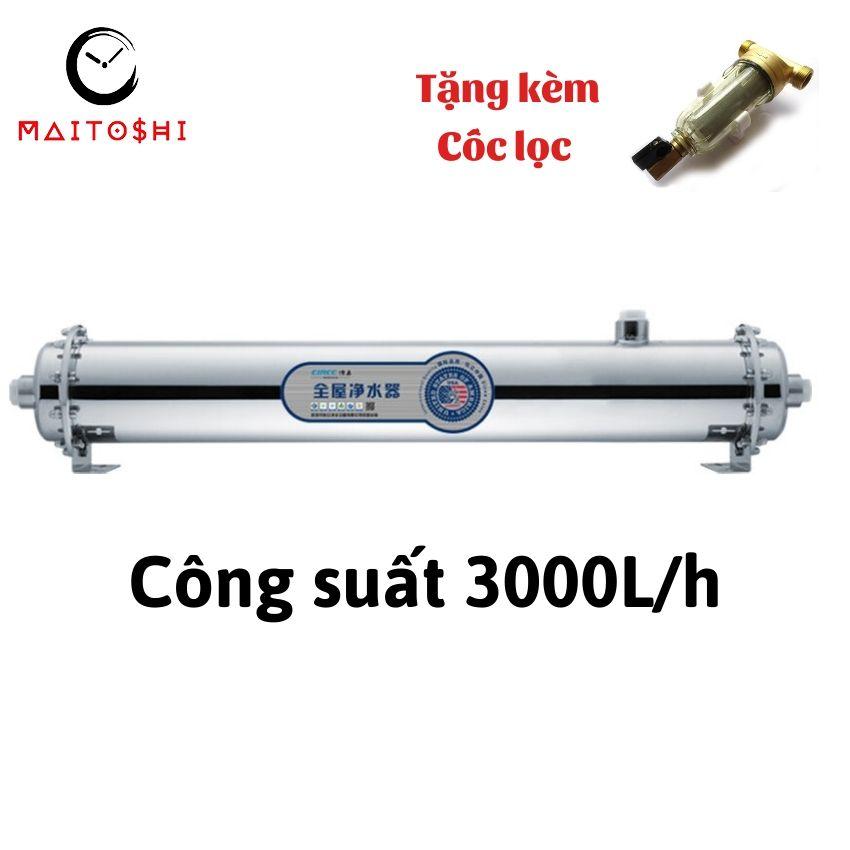 Máy lọc nước đầu nguồn dùng trong sinh hoạt công nghệ lõi lọc UF vỏ inox 304 xả cặn định kì Bảo Hành