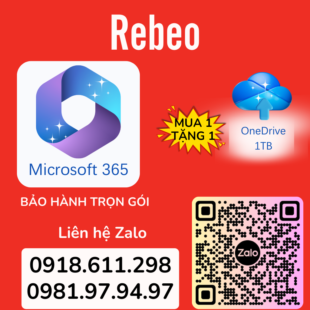 Microsoft 365 Nâng Cấp Chính Chủ Tài Khoản Tạo Sẵn - Office 365 - REBEO Shop