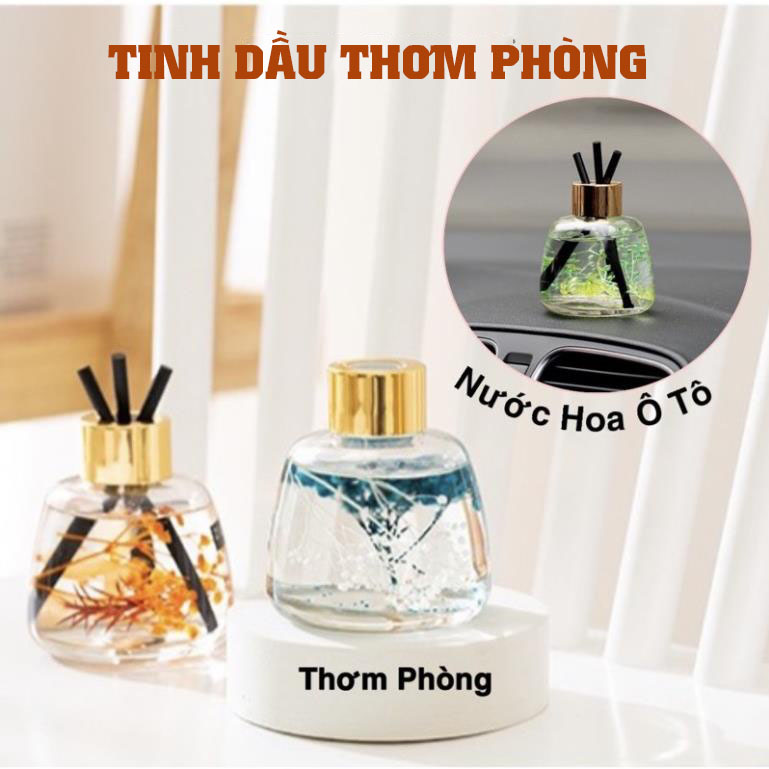 Tinh dầu nước hoa ô tô dùng que khuếch tán giúp khử mùi ô tô,trang trí  có kèm đế dính tiện lợi - X HOME