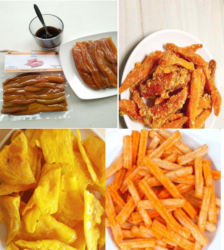 Combo 1 kg khoai lang dẻo + khoai lang gừng+ khoai tây phô mai+ khoai lang mật ong