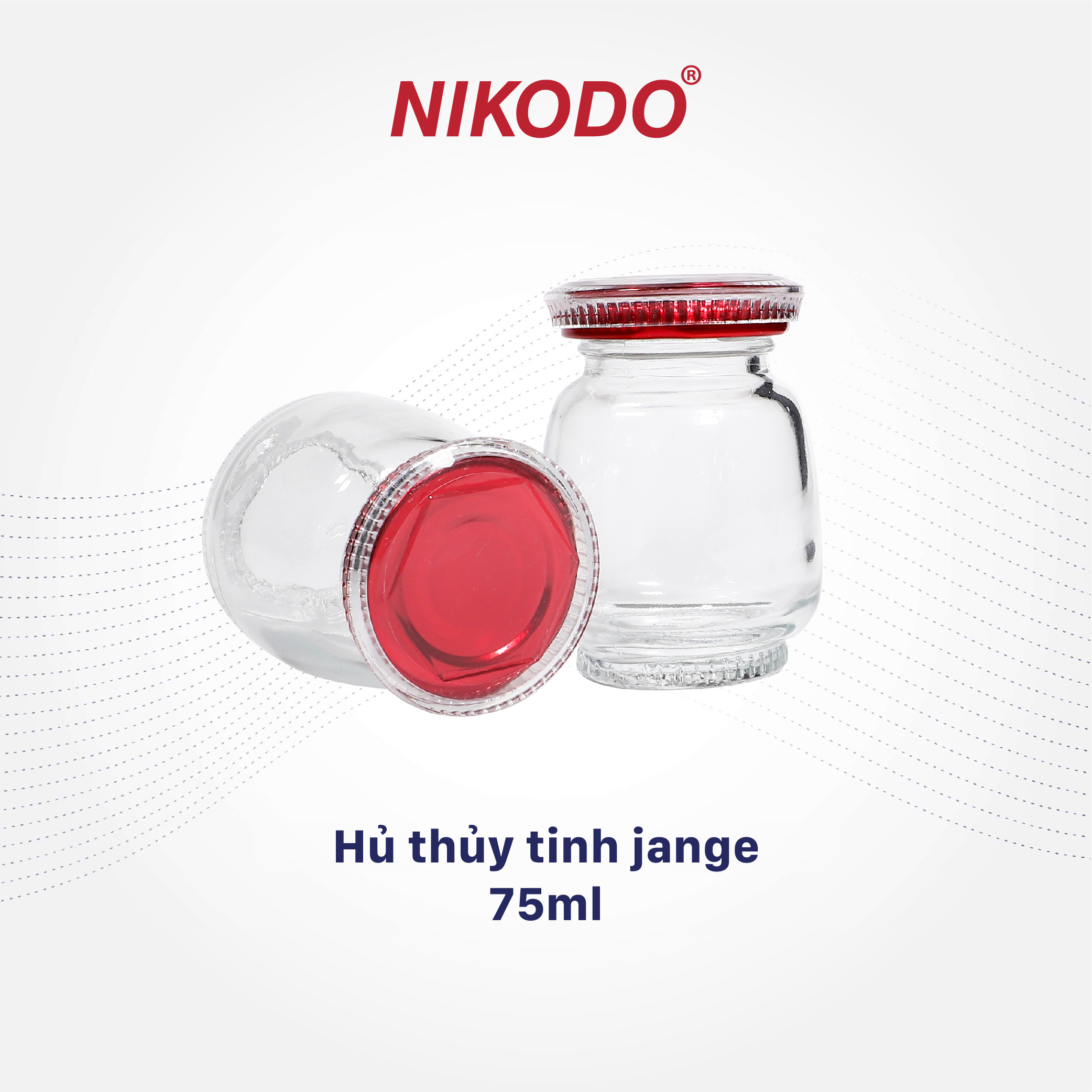 Hũ thủy tinh đựng yến Jange 75ml nhắp thiếc giá tốt, hũ thủy tinh đựng yến, chưng yến cao cấp - Phụ kiện yến sào giá sỉ Nikodo