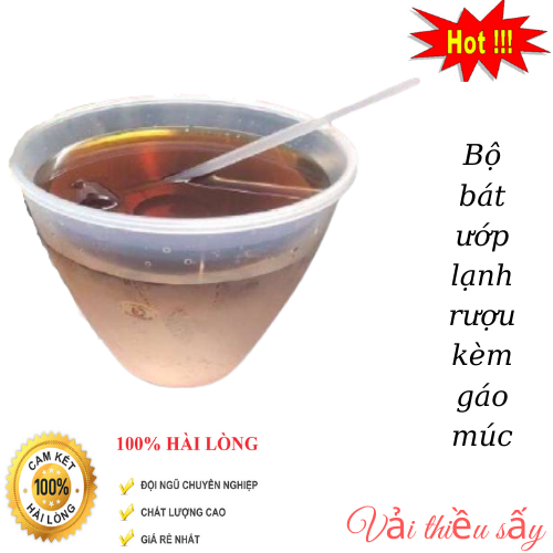 BỘ BÁT ĐỰNG RƯỢU - DỤNG CỤ ƯỚP LẠNH RƯỢU KÈM GÁO MÚC