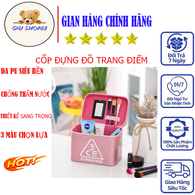 Cốp đựng đồ nối mi, cốp đựng đồ mĩ phẩm,cốp trang điểm chính hãng 3ce đựng đồ cá nhân nhỏ gọn .