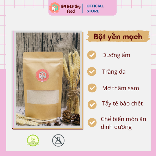 100G, 300G Bột yến mạch Úc nguyên chất xay mịn - Dưỡng ẩm, trắng da, tẩy tế bào chết, giảm mụn - Kèm túi hút ẩm