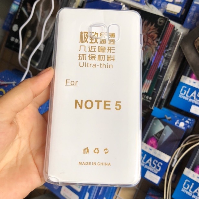 Ốp lưng Silicon trong suốt SS Note 5