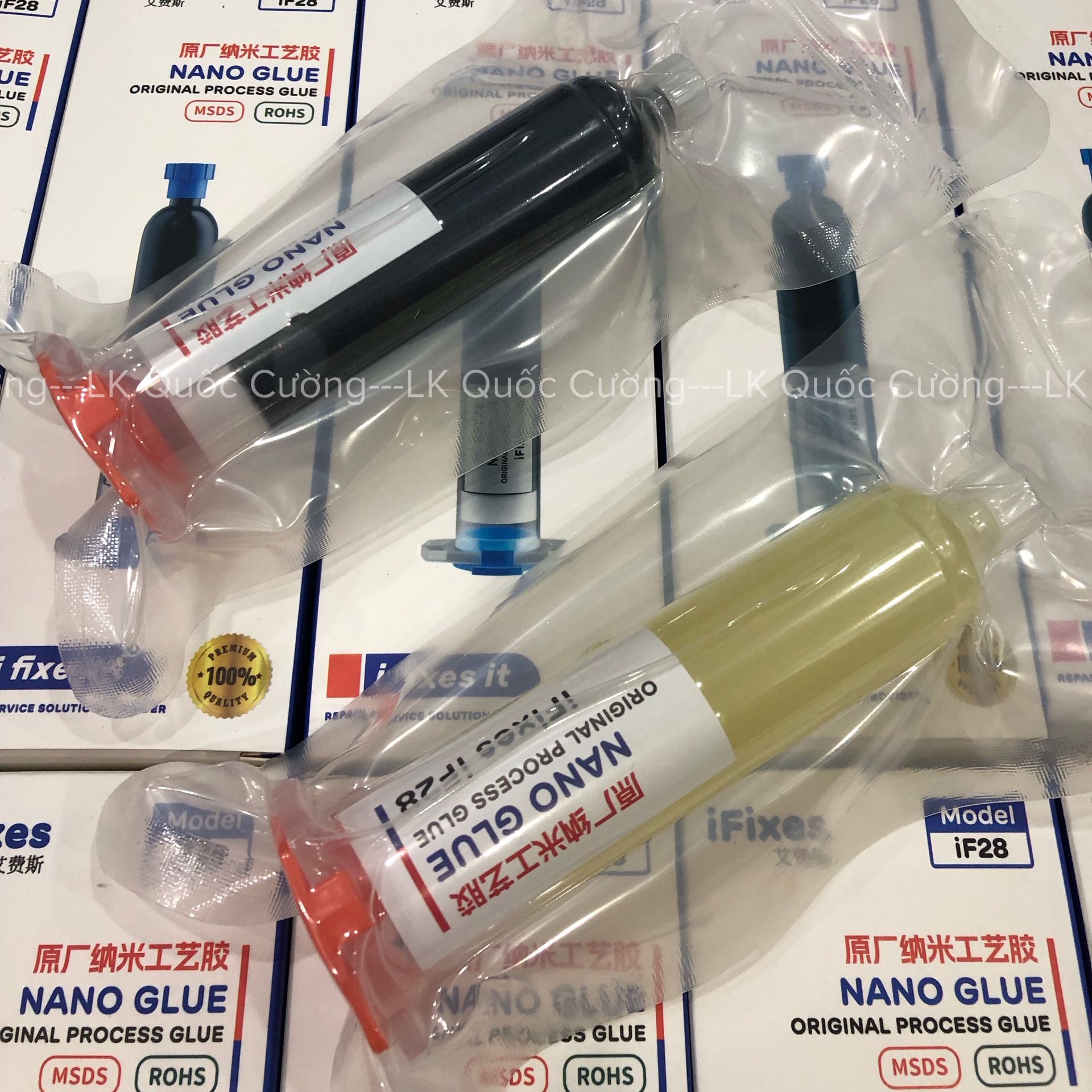 Keo 1 thành phần Nano iFixes IF28 dán ron, màn hình, lưng, benzen.... màu đen 30ml