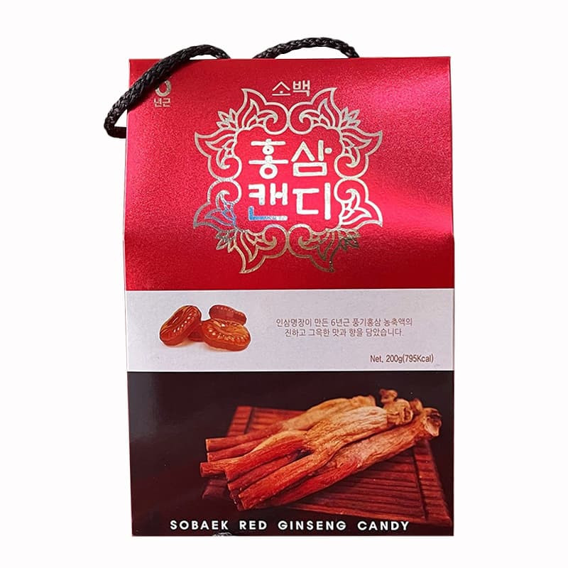 Kẹo hồng sâm sobaek hộp red ginseng candy korea