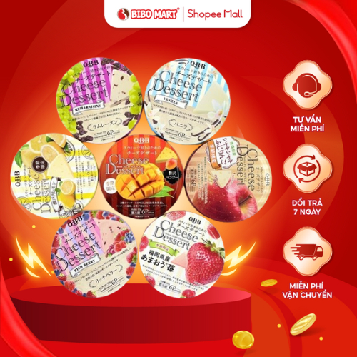 Phô Mai QBB Cheese Dessert Phomai Tươi Bổ Sung Canxi Chất Béo Cho Bé Ăn Dặm Nhiều Vị 90g - Bibomart