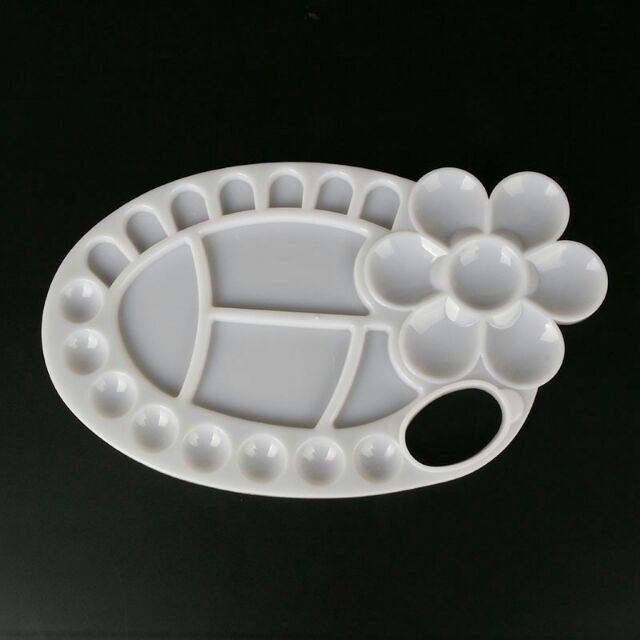 (Xả Kho) Khay Pha Màu Hoa Mai, Bảng Pha Màu, Banet Trộn Màu