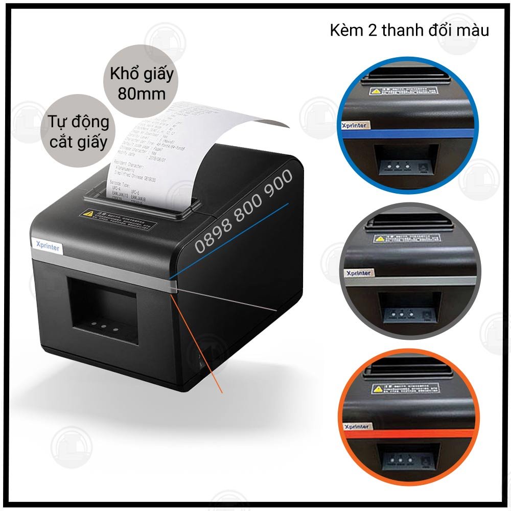 Máy in hoá đơn k80 xprinter xp-160ii usb/wifi in không dây từ điện thoại máy tính sử dụng giấy in nhiệt 80mm