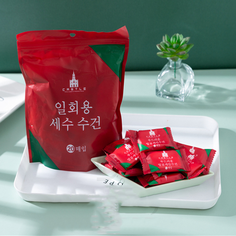 Combo 10 khăn mặt viên nén hình viên kẹo Hàn Quốc, khăn nén du lịch dùng 1 lần