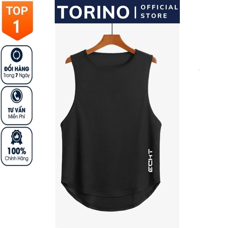 Áo ba lỗ gym nam đẹp logo ECHT, chất vải Cotton Thái co giãn 4 chiều, lỗ nhỏ thoáng khí, thấm hút mồ hôi tốt