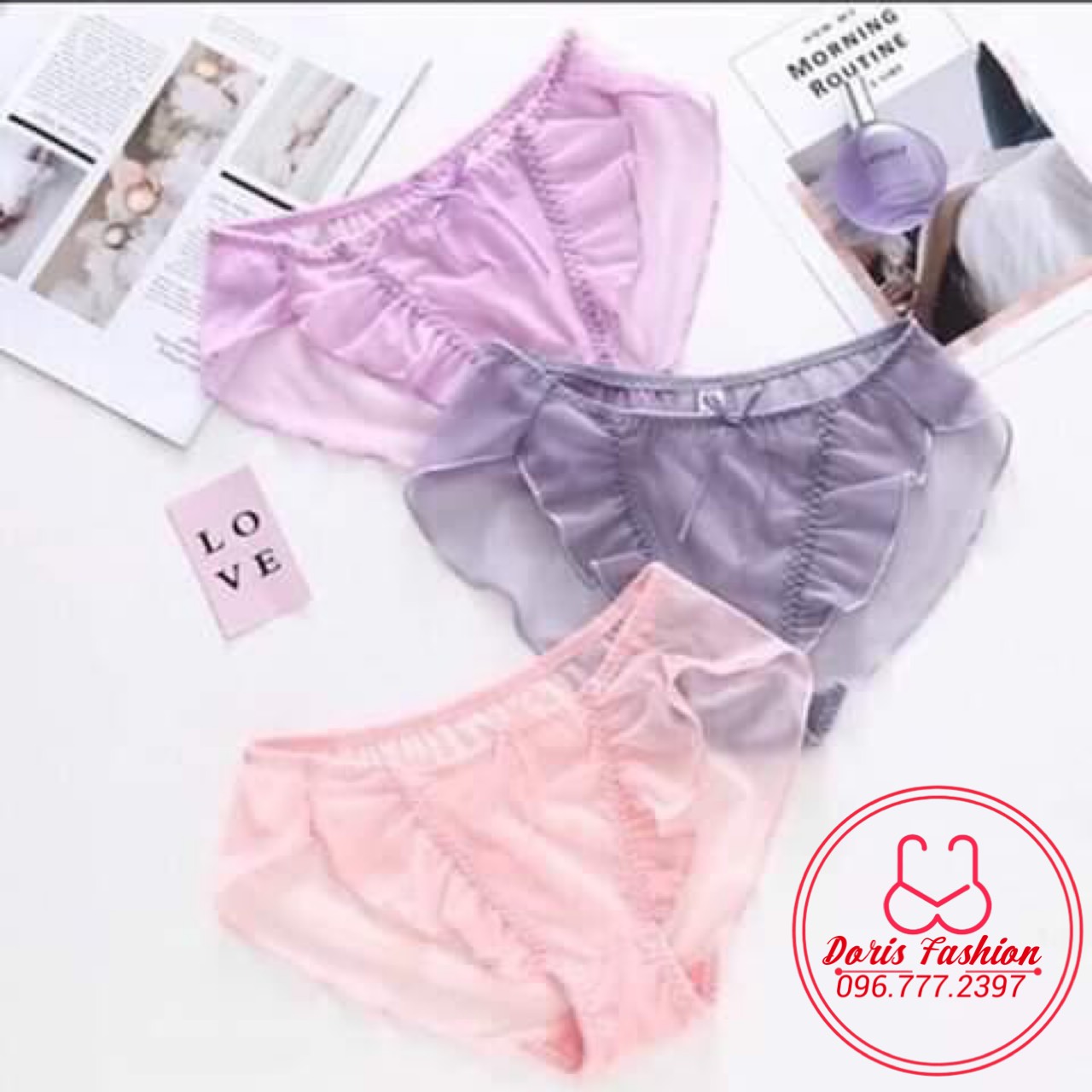 Quần lót nữ voan lụa cao cấp co giãn - Doris.fashion