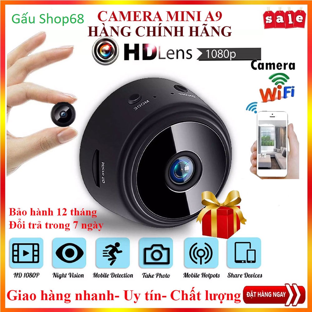 Camera mini wifi a9s full hd 1080p, camera mini a9, camera giám sát an ninh wifi