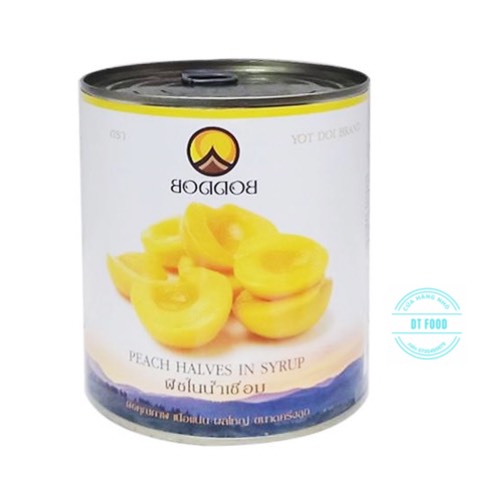 Đào ngâm thái Boddob hộp 820g