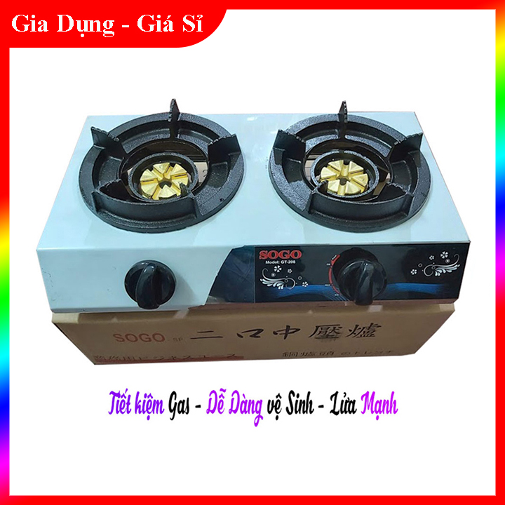 BẾP GAS BÁN CÔNG NGHIỆP KHÈ SOGO 2 LÒ GT-208S2