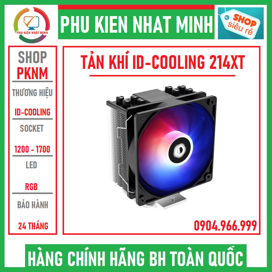 BỘ TẢN NHIỆT KHÍ CPU IDCOOLING SE-214-XT  RGB hàng chính hãng bảo hành 24 tháng