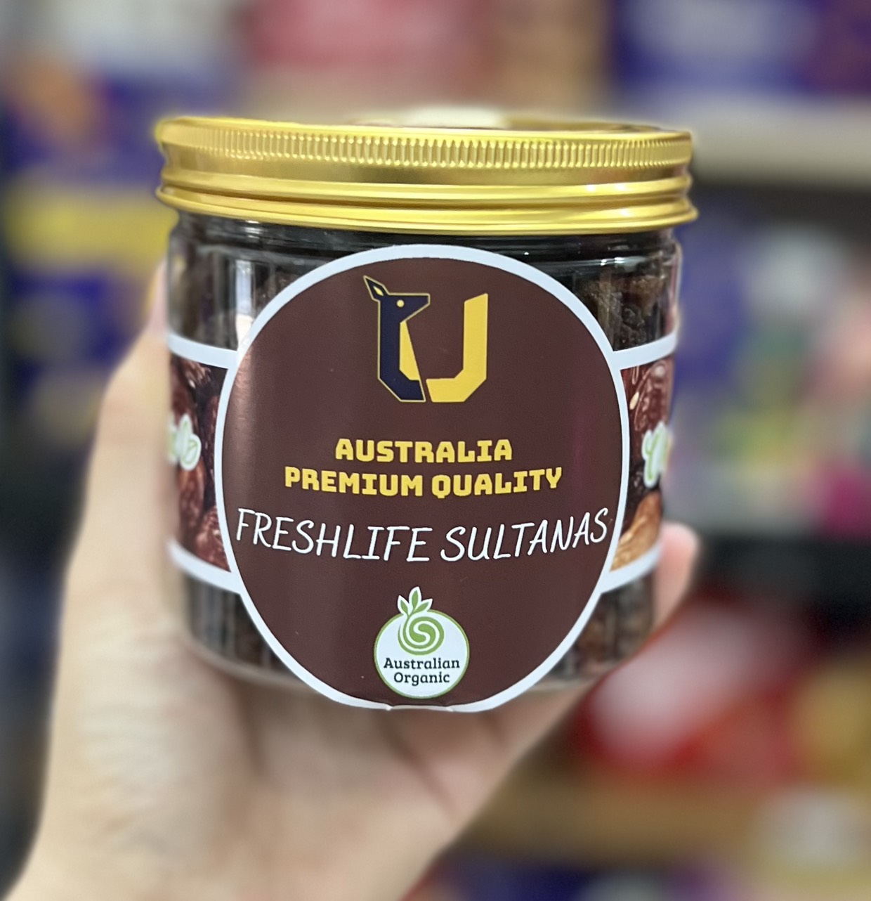 Nho khô hữu cơ Organic Sultanas của hãng Fresh Life hủ 250GR