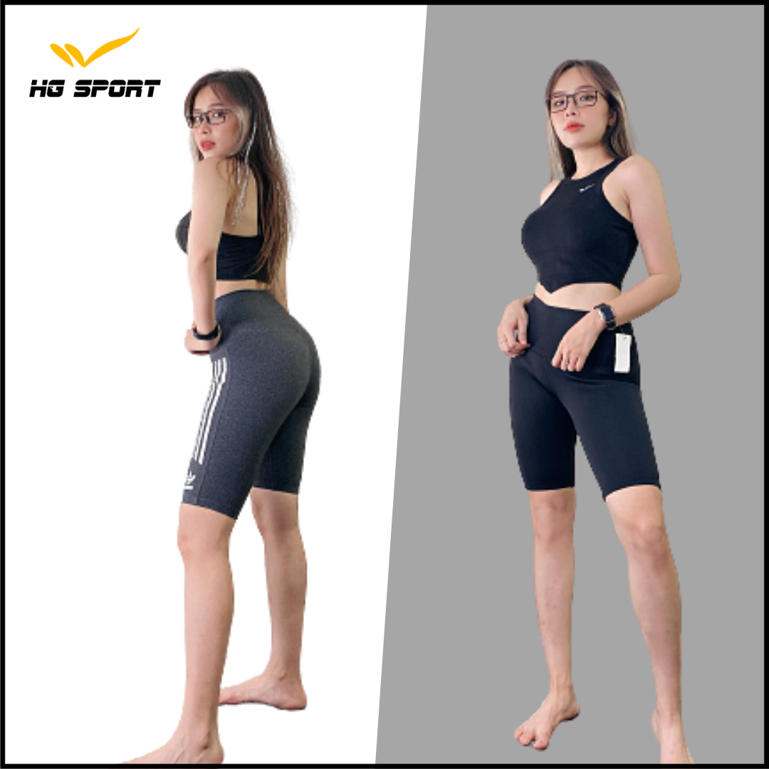 Đồ tập gym, yoga, thể thao nữ , quần lửng biker cạp cao ql11