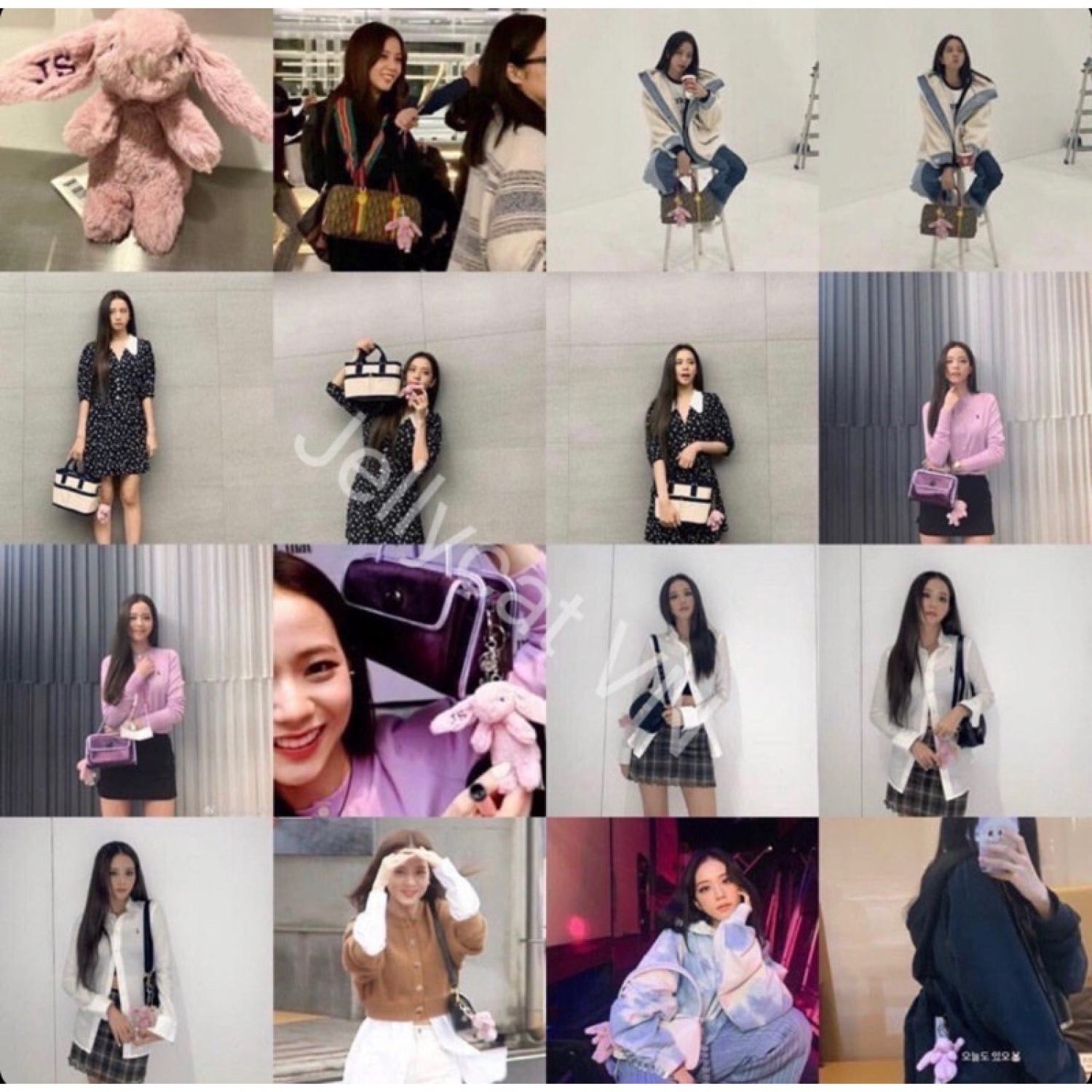 Móc khoá móc cặp balo gấu bông hình thỏ Jellycat bagcharm cheapmoment vs Jisoo Blackpink