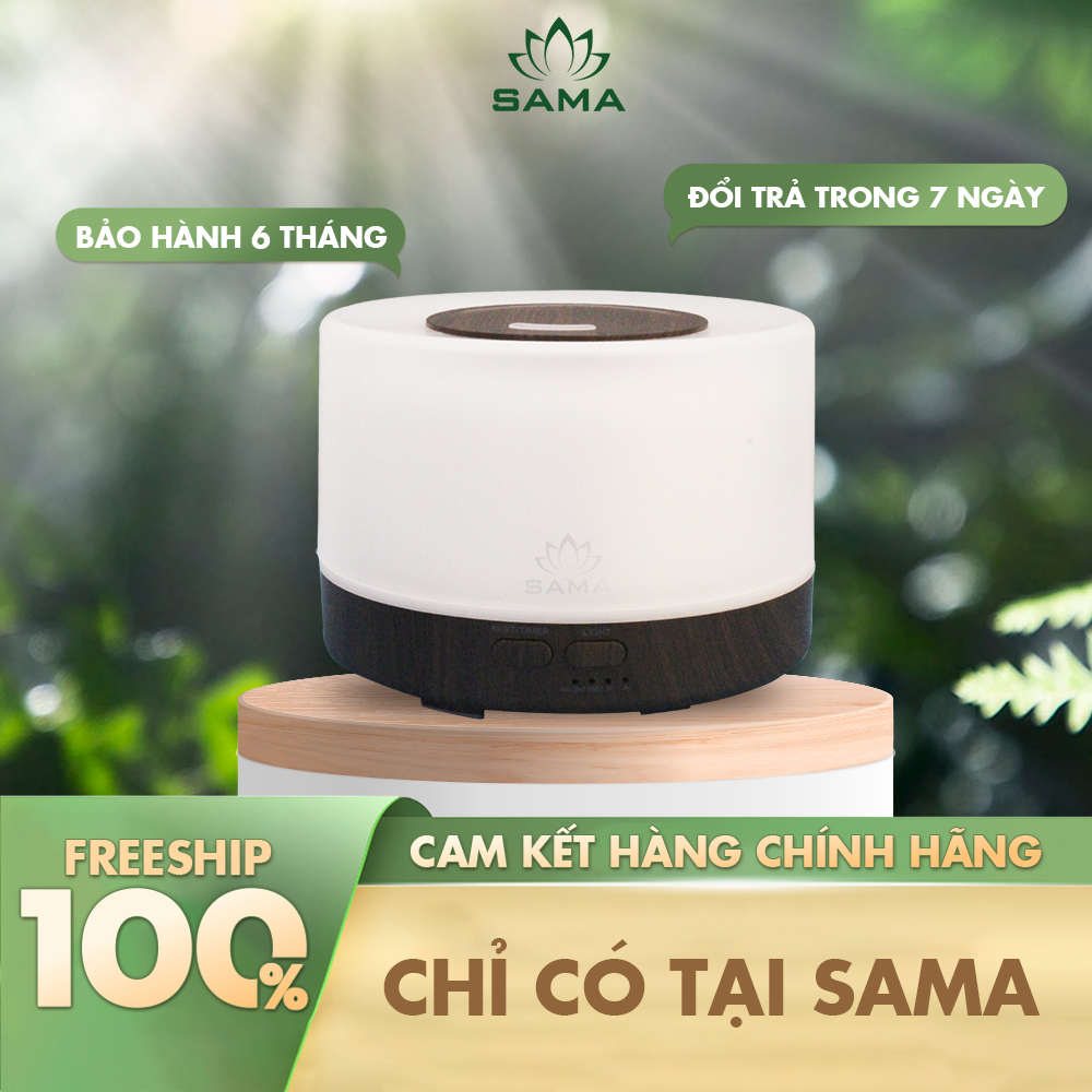(Tặng Điều Khiển) Máy Khuếch Tán Tinh Dầu SAMA Trụ  - Máy Xông Tinh Dầu Dung Tích 500ml YM-I2