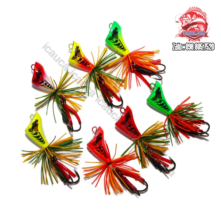 Mồi câu cá lóc nhái lắc mini Bless gỗ 2.8cm 5g Thái Lan chuyên dùng câu lure