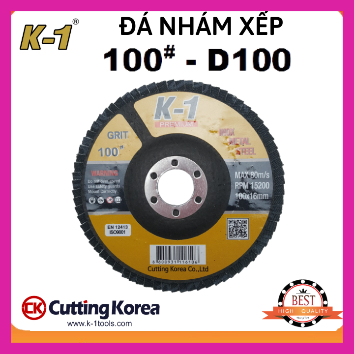 Đá nhám xếp 100# | đĩa ráp xếp | bánh nhám xếp k1 d100 100#